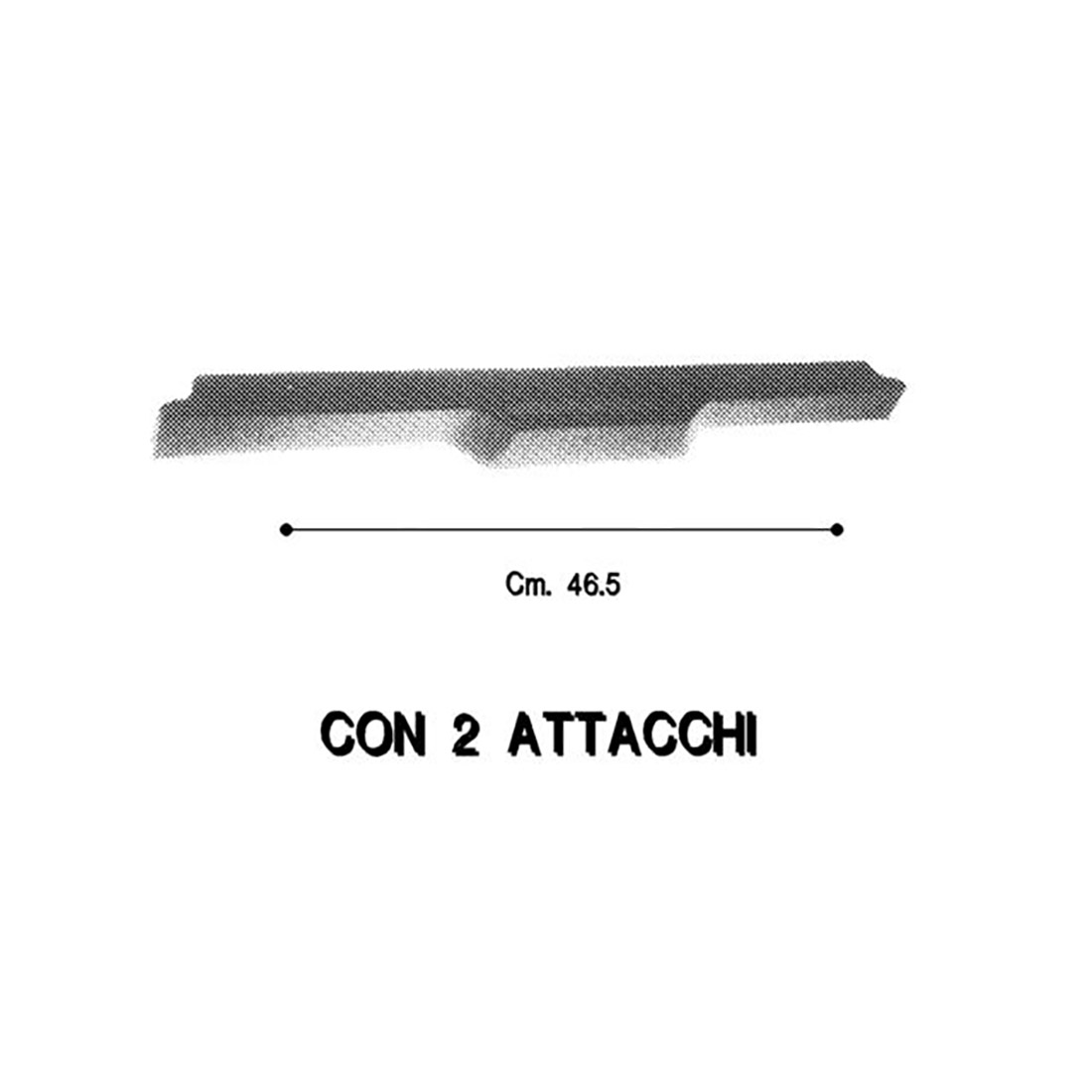 MANIGLIA FORNO X SOVRANA CM. 58.5 NERA - M5481 - immagine 1